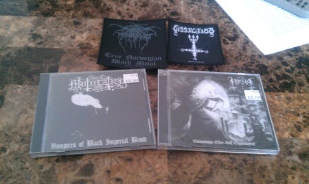 My haul from my first visit to Into the Void. You know you're jealous. My Mayhem Deathcrush patch came from there too.
